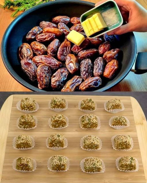 Date and Nut Energy Bites with Sesame and Seeds