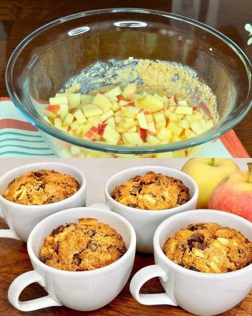 Oatmeal, Apple, and Chocolate Chip Mug Bake