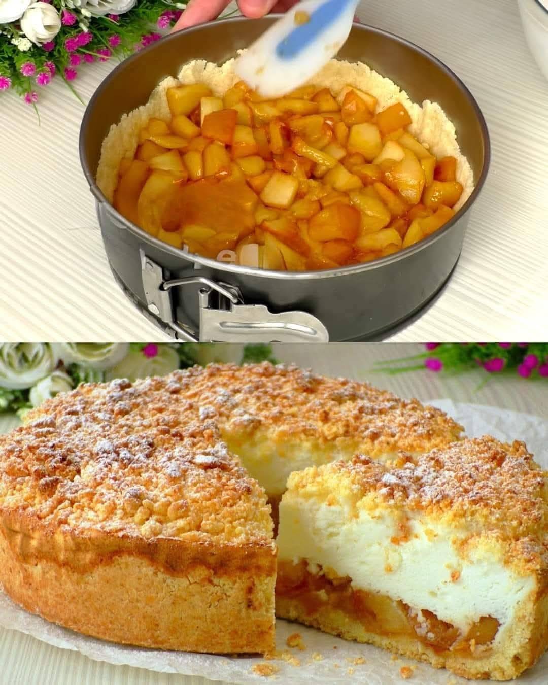 Apple pie with Soufflé cream