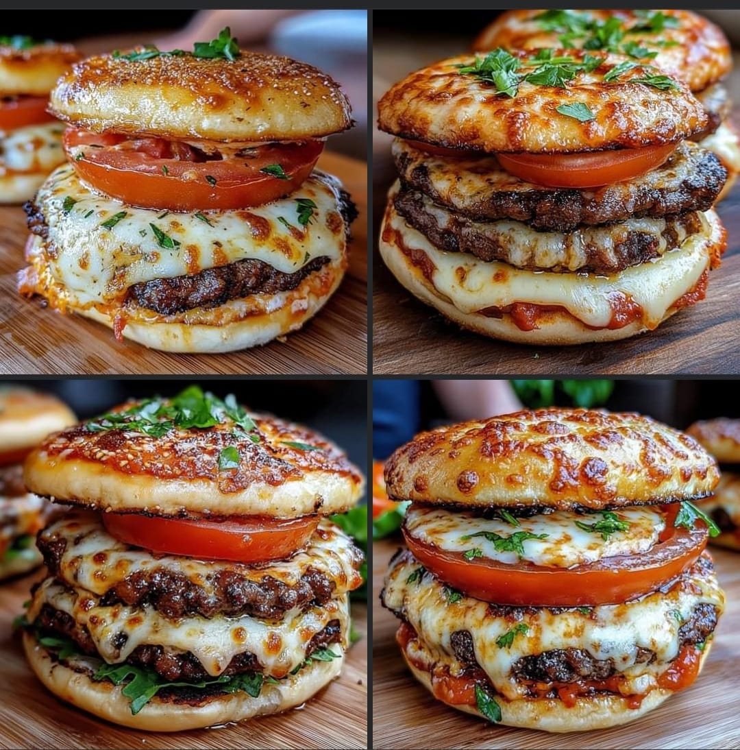 Mini Pizza Burger Recipe 🍔🍕