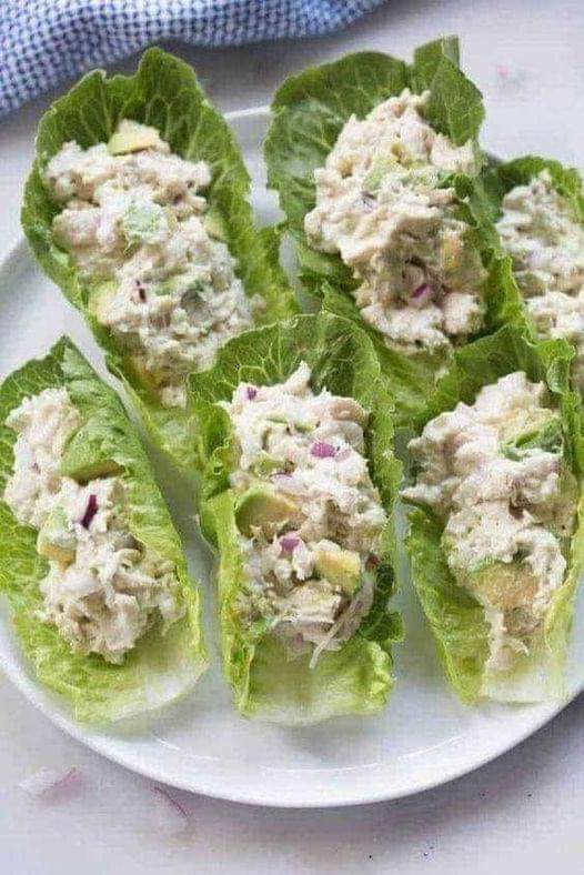 Avocado Chicken Salad Lettuce Wraps🥑🍗🥬🥗