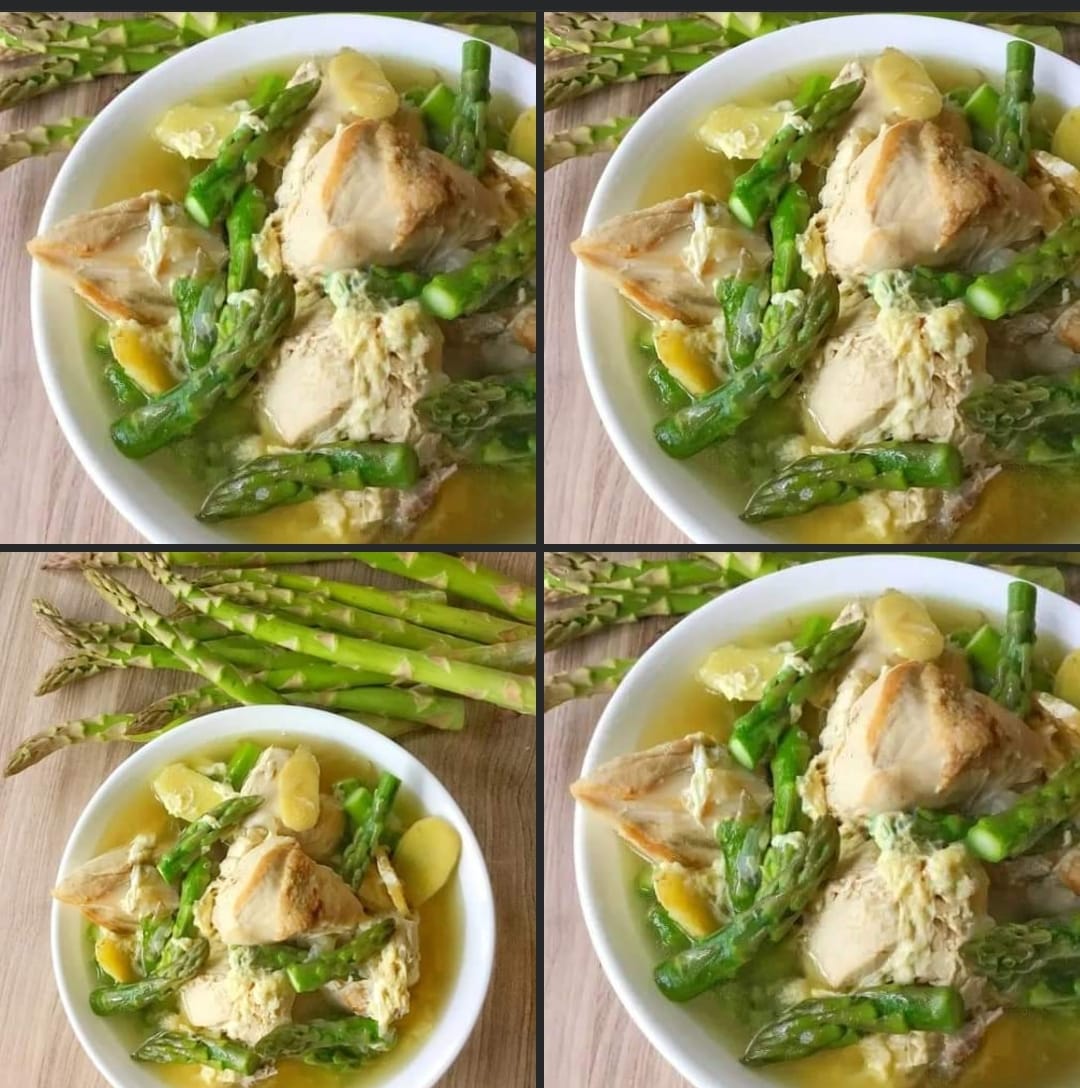 Chicken in Asparagus-Ginger Soup