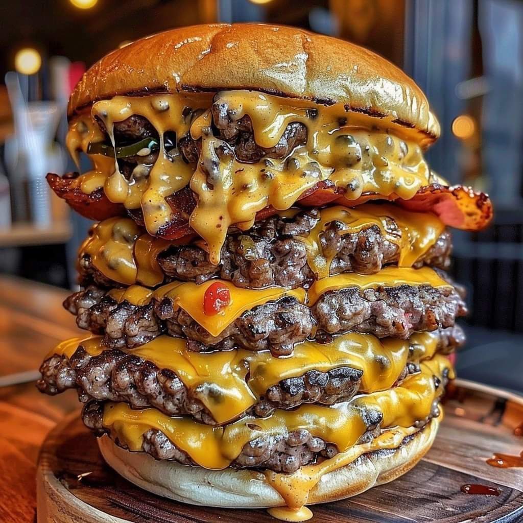 Ultimate Stacked Cheeseburger 🧀🍔