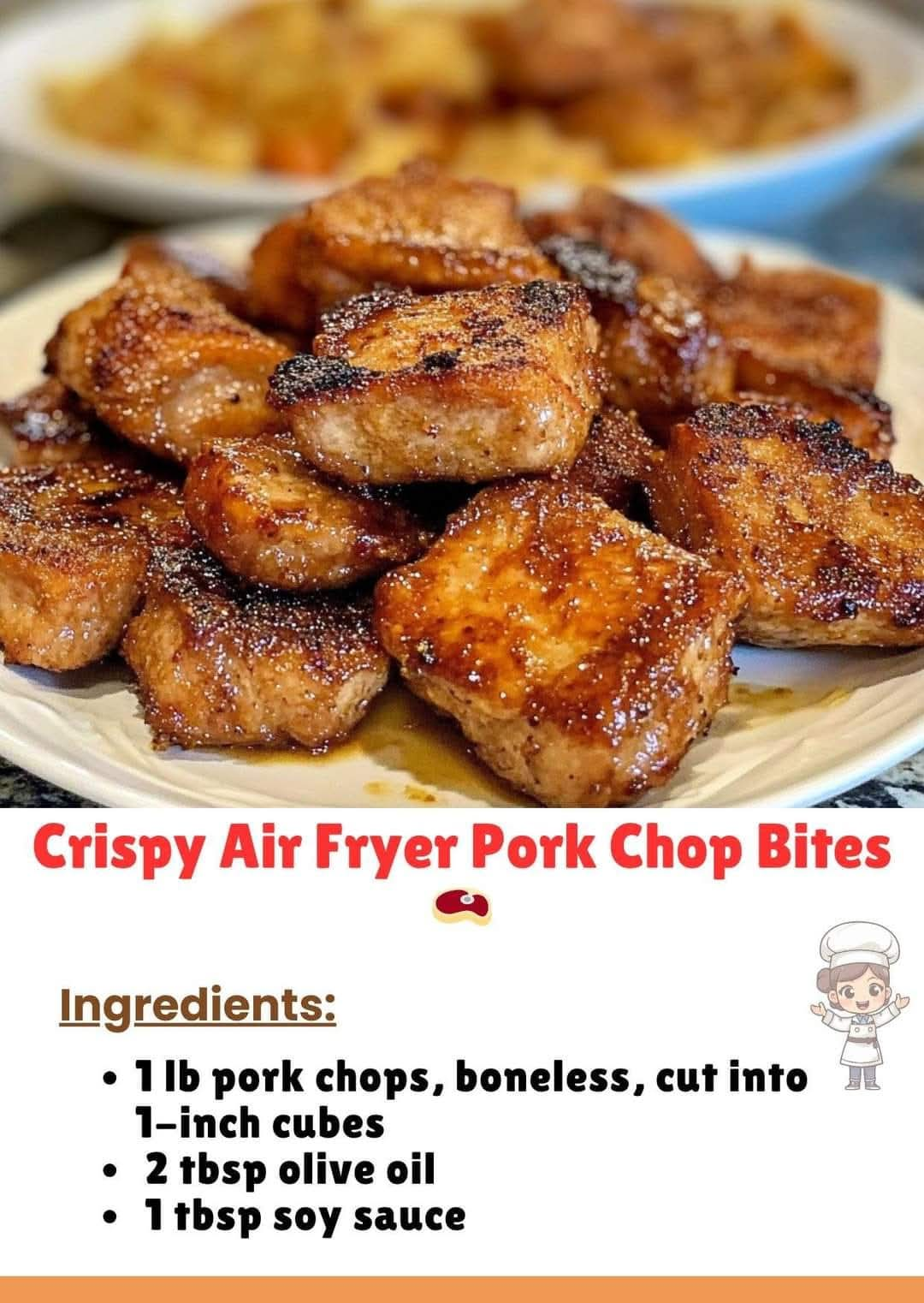 Crispy Air Fryer Pork Chop Bites 🥩