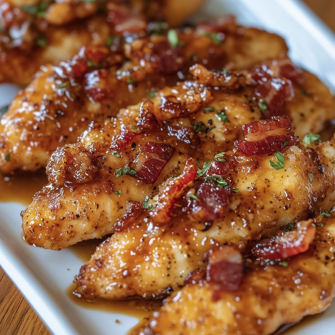 Sweet Maple Garlic Bacon Chicken 🍁🥓