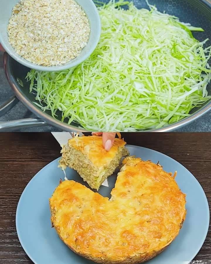 Savory Oatmeal and Cabbage Pancakes with Cheese