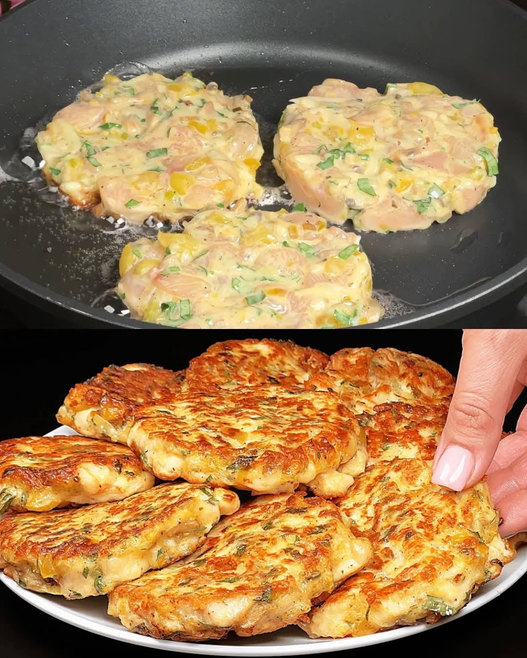 Savory Chicken and Vegetable Patties with Parmesan