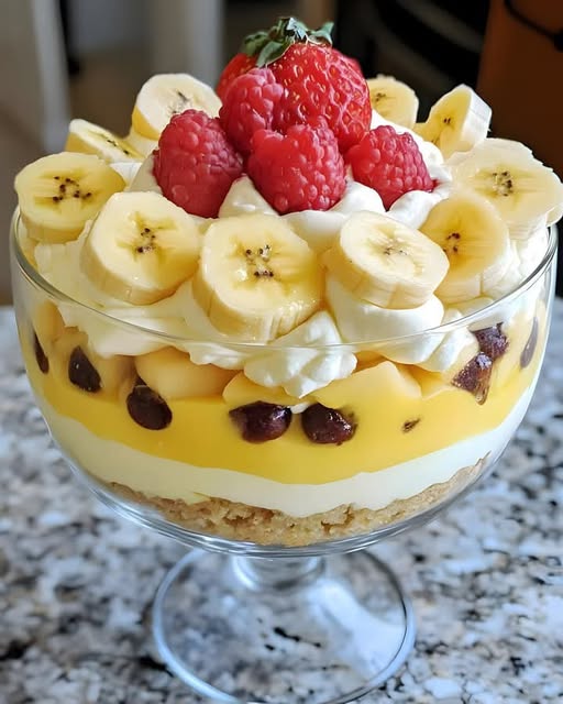 Banana Vanilla Pudding & Tropical Fruit Trifle 