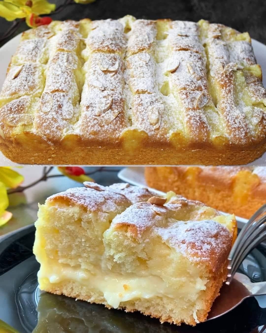 Luscious Lemon Cake with Melting Custard Filling