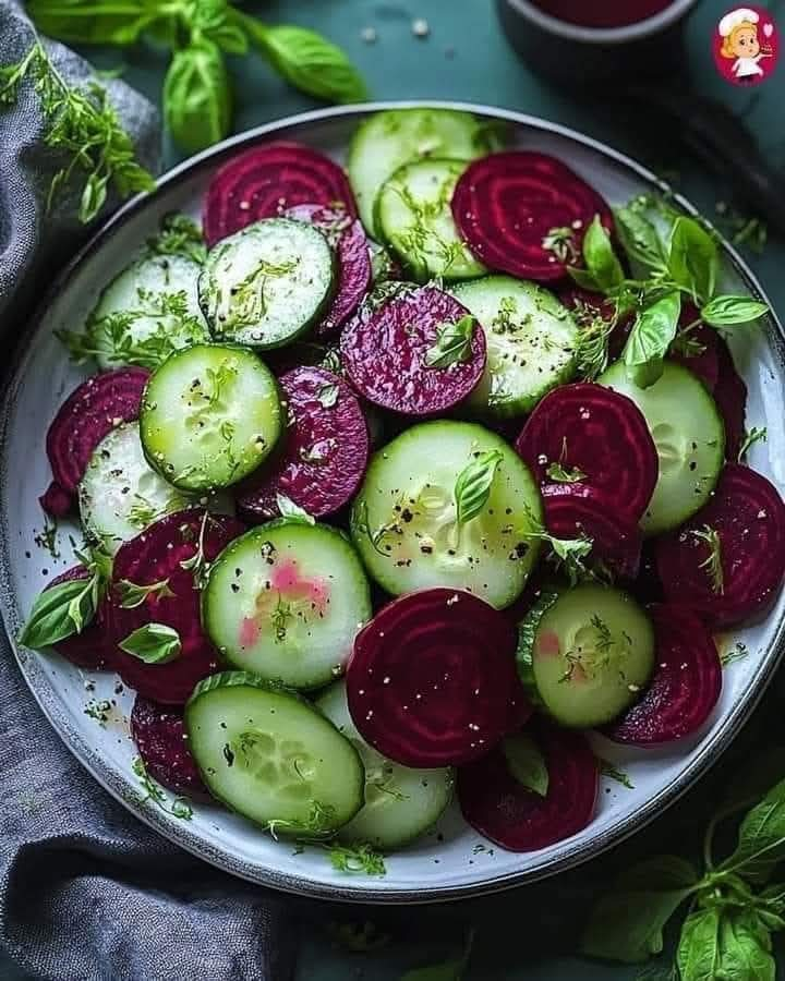 Crisp Cucumber and Beetroot Salad🥒🥗