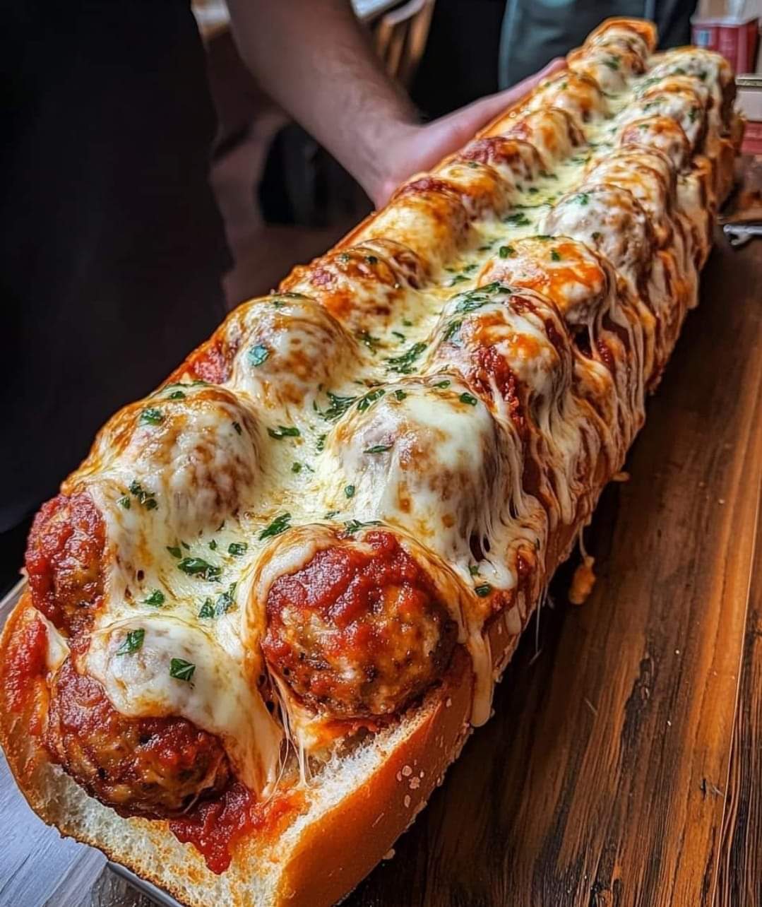 2 foot long Meatball Parm Sub🍝🧆🥖🧀