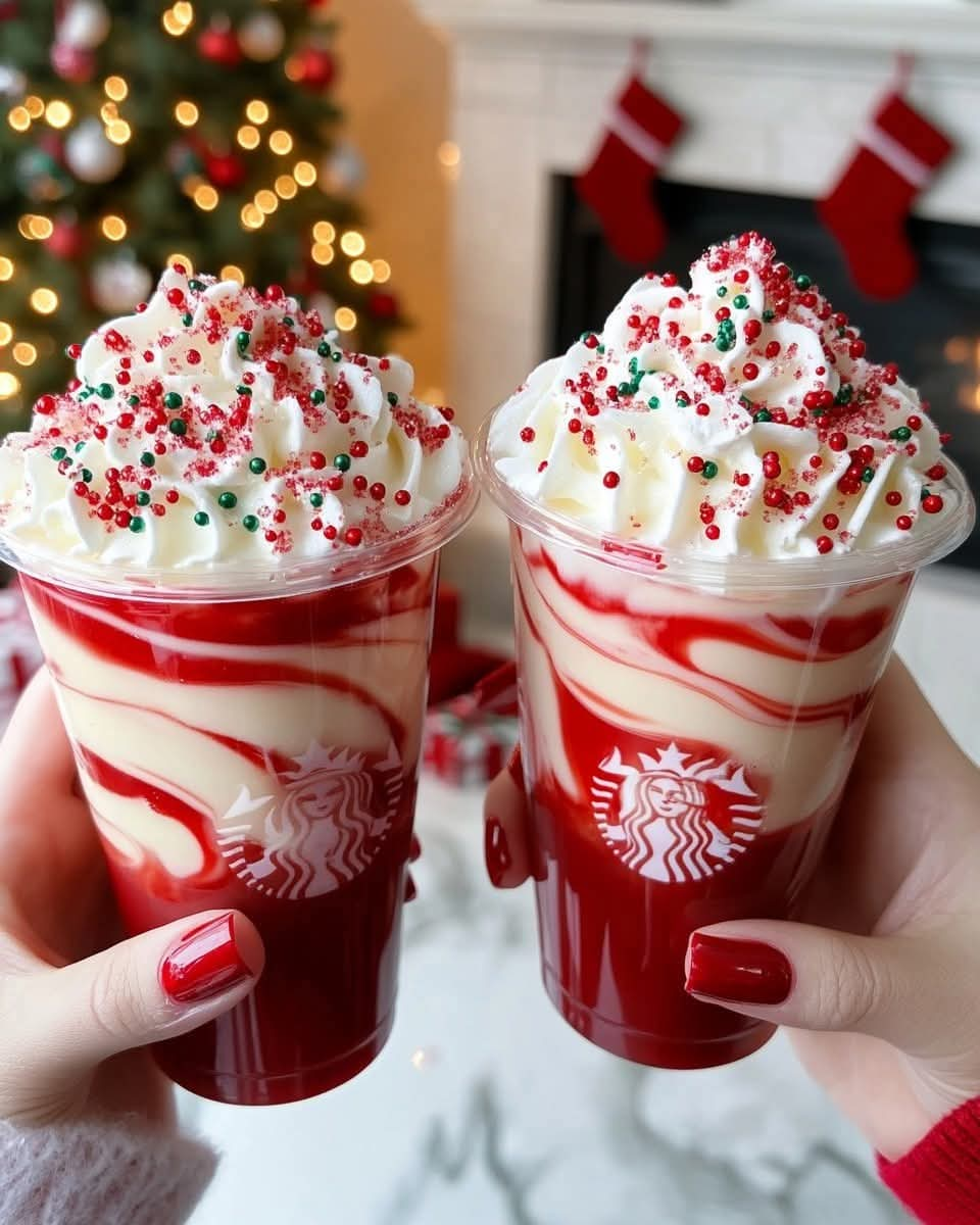 Starbucks Candy Cane Frappe! 🎅🏼🍭