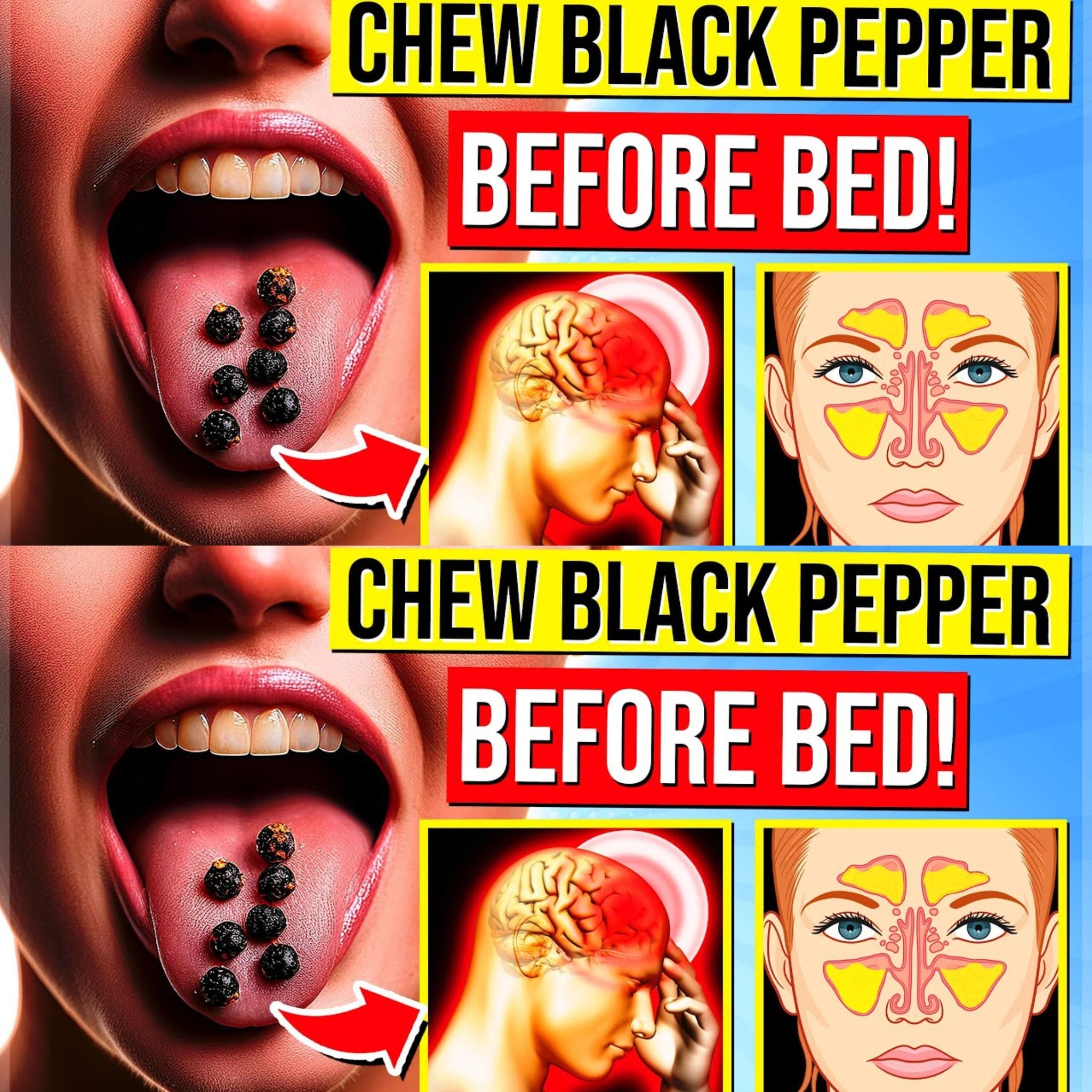 9 POWERFUL Health Benefits of CHEWING Black Pepper Before Bed (90% People Don’t Know This!) 